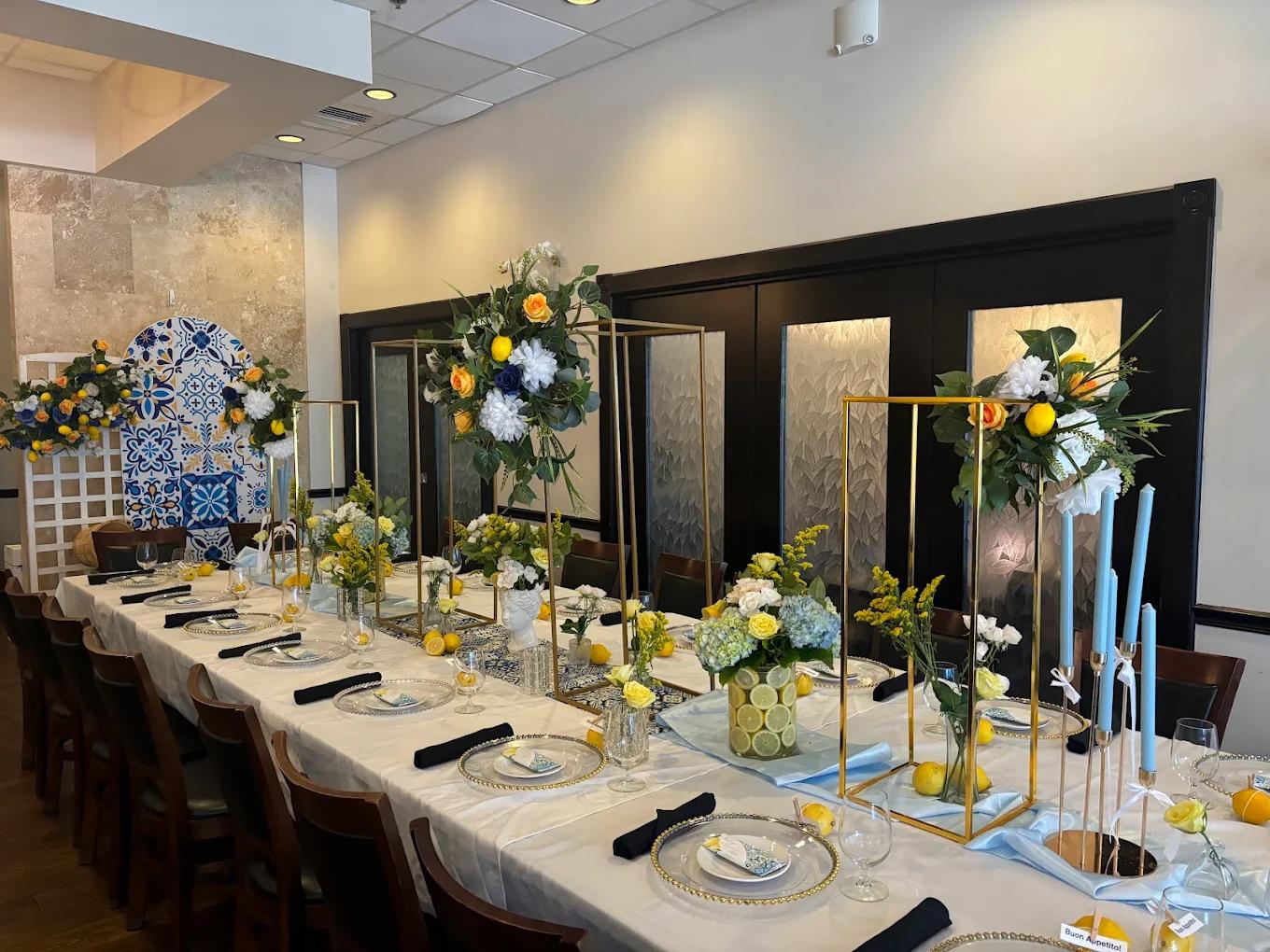 Decorated Italian themed private event table
